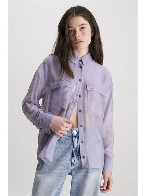 sheer long sleeve shirt CALVIN KLEIN JEANS | J20J221355PC1